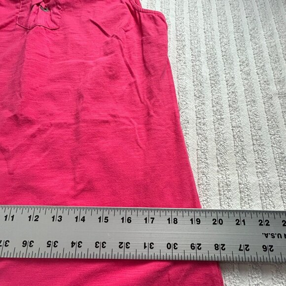 Tommy Bahama Womens Mini Shift Dress Medium Pink Sleeveless Round Neck Lace Up - Picture 6 of 7